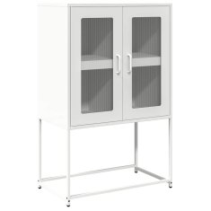 Vidaxl Skříň highboard bílá 68x39x107 cm ocel