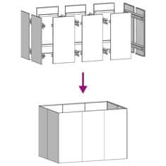 Vidaxl Truhlík 120x80x80 cm pozinkovaná ocel