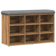 Vidaxl Lavice s botníkem dub artisan 82x32x50 cm Engineered Wood