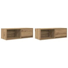 Vidaxl TV skříňky 2 ks Dub Artisan 80x31x25,5 cm Dřevěné konstrukce