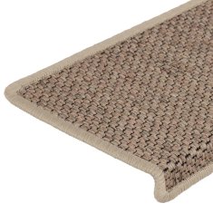 Vidaxl Samolepicí rohože na schody Sisal-Look 30 ks 65x21x4 cm Písek