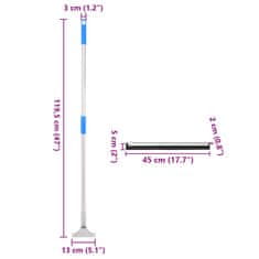 Vidaxl Stěrky na podlahu 5 ks 45,5 x 119,5 cm ocel a guma