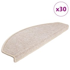 Vidaxl Rohože na schody 30 ks Taupe 65x24x4 cm