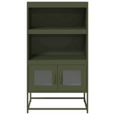 Vidaxl Skříň highboard olivově zelená 68x39x123 cm ocel