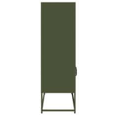 Vidaxl Skříň highboard olivově zelená 68x39x123 cm ocel