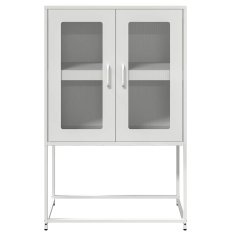 Vidaxl Skříň highboard bílá 68x39x107 cm ocel