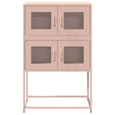 Vidaxl Skříň highboard růžová 68x39x107 cm ocel