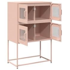 Vidaxl Skříň highboard růžová 68x39x107 cm ocel