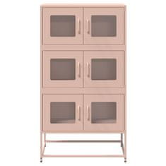 Vidaxl Skříň highboard růžová 68x39x123 cm ocel