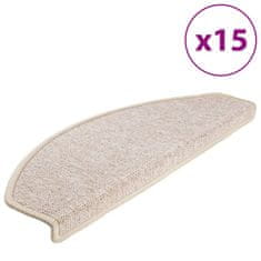 Vidaxl 15 ks Nášlapy na schody barva taupe 65 x 24 x 4 cm