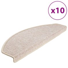 Vidaxl Nášlapy na schody 10 ks 65x24x4 cm taupe