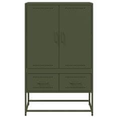 Vidaxl Skříň highboard olivově zelená 68 x 39 x 111,5 cm ocel