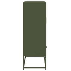 Vidaxl Skříň highboard olivově zelená 68 x 39 x 111,5 cm ocel