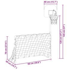 Vidaxl Dětská fotbalová a basketbalová sada s míči 98 x 50 x 70 cm