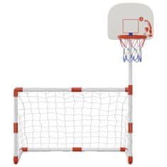 Vidaxl Dětská fotbalová a basketbalová sada s míči 98 x 50 x 70 cm