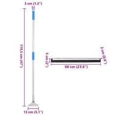 Vidaxl Stěrka na podlahu 60,5 x 119,5 cm ocel a guma