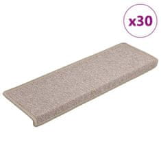 Vidaxl Rohože na schody 30 ks 65x21x4 cm Taupe