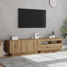 Vidaxl TV stolek s LED dub artisan 180x35x40 cm kompozitní dřevo