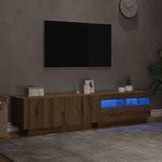 Vidaxl TV stolek s LED dub artisan 180x35x40 cm kompozitní dřevo