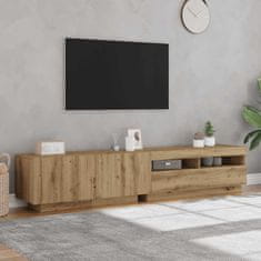 Vidaxl TV stolek s LED dub artisan 200x35x40 cm kompozitní dřevo