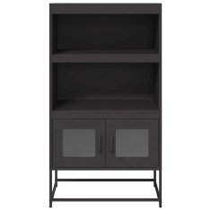 Vidaxl Skříň highboard černá 68x39x123 cm ocel