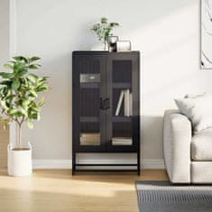 Vidaxl Skříň highboard černá 68x39x123 cm ocel