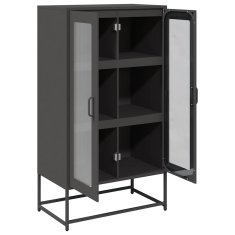 Vidaxl Skříň highboard černá 68x39x123 cm ocel