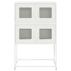 Vidaxl Skříň highboard bílá 68x39x107 cm ocel