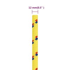 Vidaxl Lodní lano žluté 12 mm 100 m polypropylen