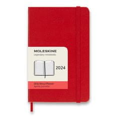 Moleskine Diář 2025 - tvrdé desky S, denní, červený