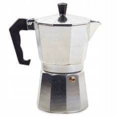 Verk 07004 Moka konvice 9 - 450 ml - stříbrná