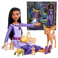 Mattel Sada Disney Přání - Wish Ash's Wish Lesní zvířátka s panenkou Asha.