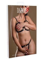 Daring Intimates Daring Wetlook Two-Piece Bra Set with Open Cup, dámský erotický set S/M