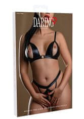 Daring Intimates Daring Wetlook Two-Piece Bra Set with Open Cup and Crotch, dámský erotický set S/M