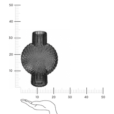 Intesi Váza Shell šedé sklo 32cm