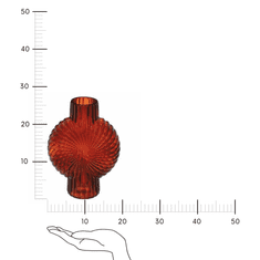 Intesi Váza s mušlemi červená 25cm