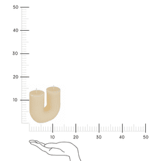 Intesi Demi svíčka 2 knoty béžová
