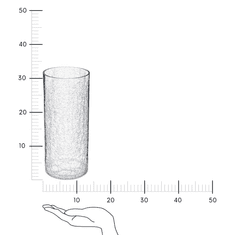 Intesi Váza Craquele 30 cm transparentní