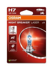 Osram OSRAM H7 12V 55W PX26d NIGHT BREAKER LASER plus 150procent více světla blistr 64210NL-1BL