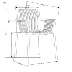 Halmar Moderní jídelní židle K492 židle černá (1p=4szt)