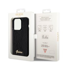 Guess Zadní kryt Sequin Script Logo pro iPhone 14 Pro Max Black