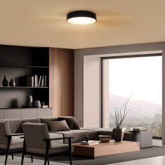 Solight Solight LED osvětlení s dálkovým ovladačem Larios Black, 48W, 3360lm, 39cm, změna chromatičnosti, stmívatelné WO8016