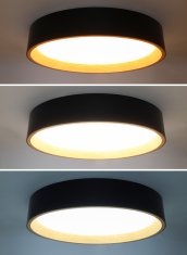 Solight Solight LED osvětlení s dálkovým ovladačem Larios Black, 48W, 3360lm, 39cm, změna chromatičnosti, stmívatelné WO8016