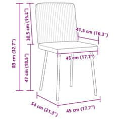 Vidaxl Jídelní židle 4 ks vínové samet