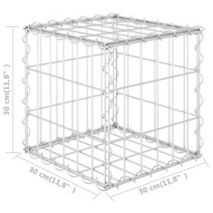 Vidaxl Gabionový vyvýšený záhon krychle ocelový drát 30 x 30 x 30 cm