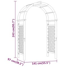 Vidaxl Zahradní oblouk s treláží 141x97x243 cm impregnovaná borovice