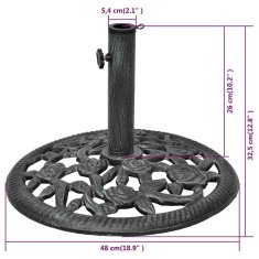 Vidaxl Stojan na slunečník litinový 12 kg 48 cm