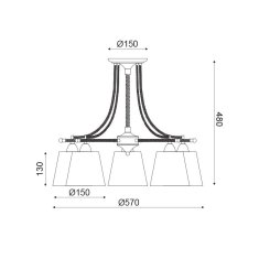 ACA ACA Lighting Vintage závěsné svítidlo EG165075C