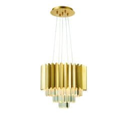 ACA ACA Lighting závěsné svítidlo 5XE14 křišťál plus mosaz D40XH100CM EMPIRE EG6175P41CG