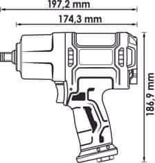 Vigor Pneumatický rázový utahovák 1/2", 1720 Nm - V4800N